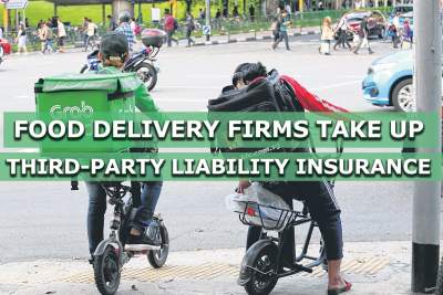 Food delivery firms take up third-party liability insurance