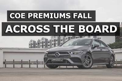COE premiums fall across all categories in the second bidding round of August