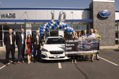 Subaru sells its 10 millionth vehicle in the U.S.A
