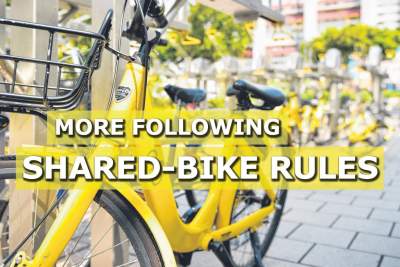 More following shared-bike parking rules