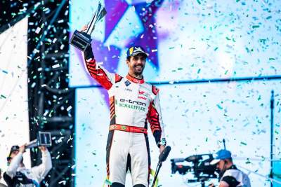 Audi Sport ABT celebrate Formula E podium in Riyadh
