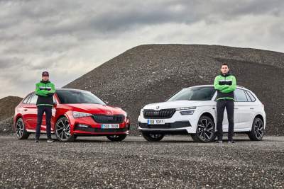 WRC Champions test the Skoda Monte Carlo models