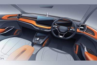 Interior sketch of Skoda's Vision In concept revealed