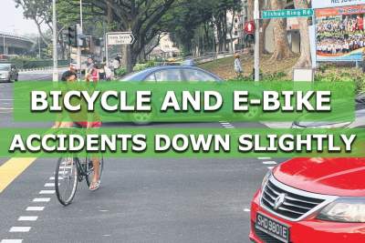 Bicycle and e-bike accidents down slightly