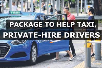 $77 million package to help taxi, private-hire drivers
