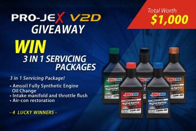Pro-Jex V2D Giveaway - Up to $1,000 worth of servicing packages to be won!