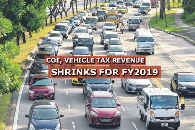 COE, vehicle tax revenue shrinks for FY2019