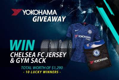 Yokohama giveaway - Up to $1,290 worth of Chelsea FC apparel to be won!