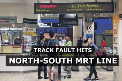 Track fault hits North-South MRT Line, slowing train service