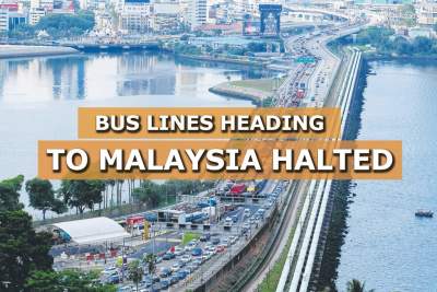 Bus services to Malaysia halted following lockdown