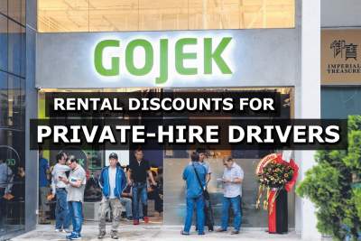 Rental discounts for Grab and Gojek drivers