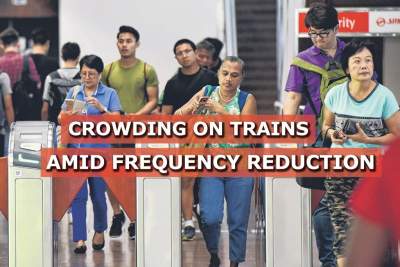 Crowding experienced on some trains due to reduced frequency