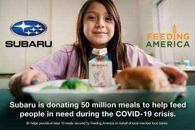 Subaru of America to provide 50 million meals to aid those affected by outbreak