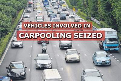 Two vehicles seized after drivers caught carpooling