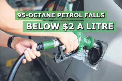 Petrol falls below $2 a litre