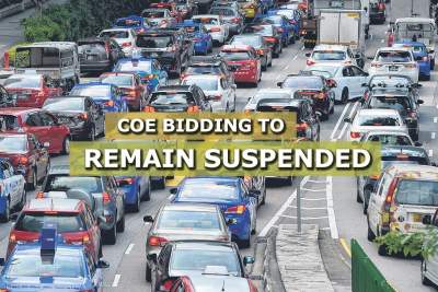 COE bidding to remain suspended after circuit breaker ends