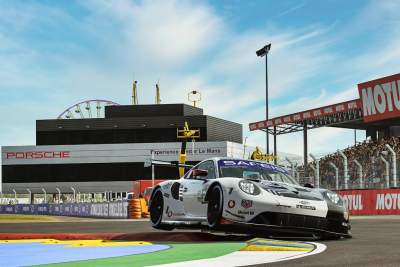 Porsche wins GTE class at the virtual 24 Hours of Le Mans
