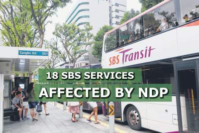 18 SBS services affected by the National Day Parade