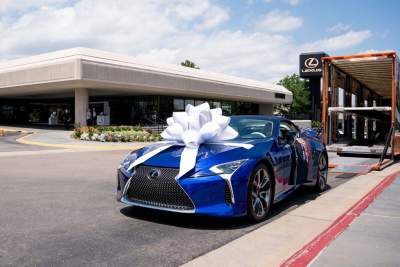Special LC500 Convertible delivered to charity