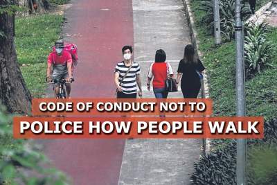 Code of conduct not intended to police how people walk