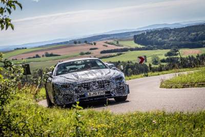 Pre-production models of the Mercedes SL Roadster undergo road tests