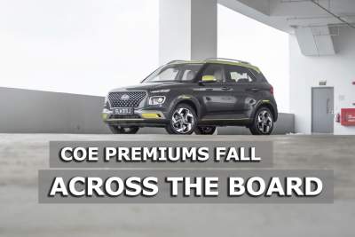 COE premiums fall across all categories in the first bidding round of October