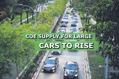 COE supply for large cars to rise from November