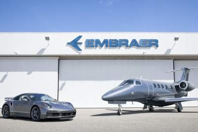 Porsche and Embraer present the ultimate pair - a 911 and a jet