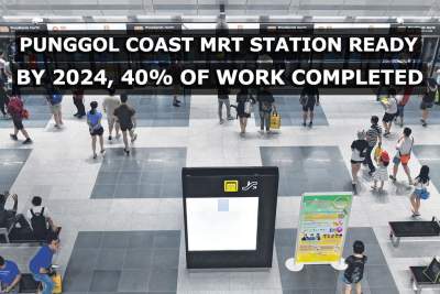 Punggol Coast MRT station ready by 2024, 40% of work completed
