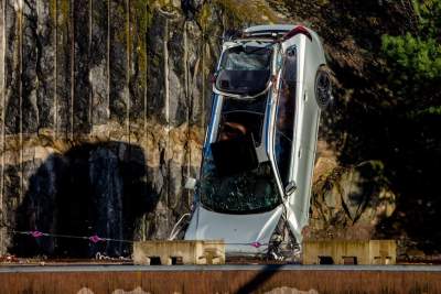 Watch how Volvo Cars drops new cars from 30m to assist rescue services