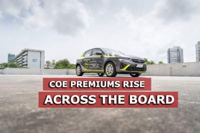 COE premiums rise across all categories, Cat E now at all-year high