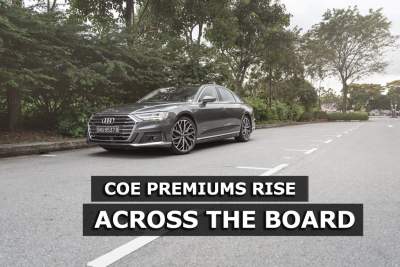 COE premiums now at an all-year high for all private car categories