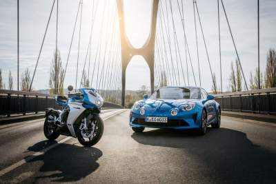 MV Agusta and Alpine collaborate for a motorbike inspired by the A110