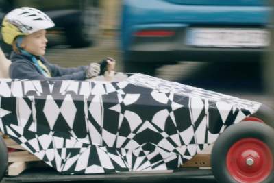 The Hyundai Soapbox racer undergoes testing
