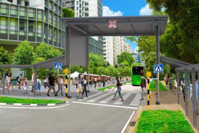Pedestrianisation of Kampung Admiralty