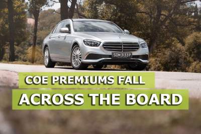 COE premiums fall across all categories despite tightened supply