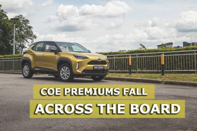 COE premiums fall across all categories