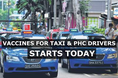 COVID-19 Vaccinations for Active Taxi and Private Hire Car Drivers starts today
