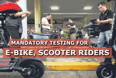 Mandatory tests for e-scooters and e-bike riders