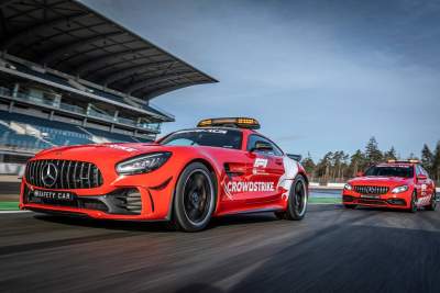 Mercedes-AMG F1 support cars get new paintwork