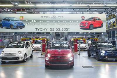 The Fiat 500 factory reaches a production milestone of 2.5 million produced