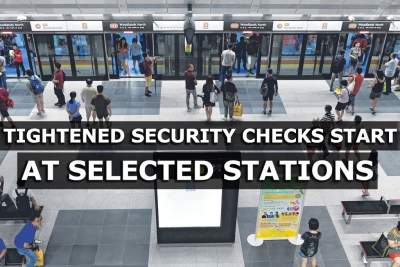 Tightened security checks kick off at selected MRT stations