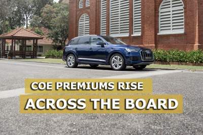 COE premiums rise across all categories, CAT B now highest since 2017