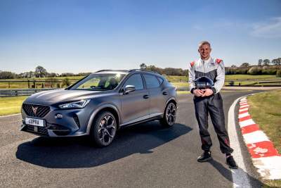 Swimming champion Adam Peaty drives the Formentor around Oulton Park Circuit