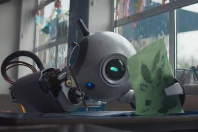 Watch Skoda bring the story of the Enyaq's creation to life with two adorable robots