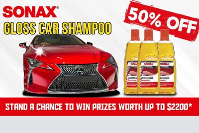 Win up to $2,200 worth of prizes in the Sonax lucky draw