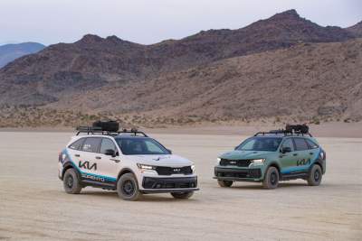 Kia reveals its pair of Rebelle Rally Sorentos