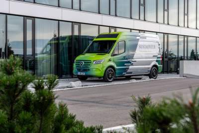 The Mercedes-Benz Sustaineer is part van part sustainable technology showcase