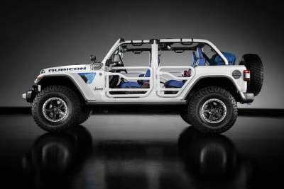 The Jeep Wrangler 4xe concept is one striking electrified off-roader