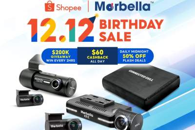 Get the latest Korean-made dashcams at the Marbella 12.12 sale